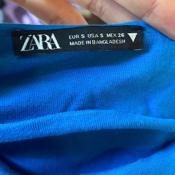 ZARA Blue Mini Tight Bodycon Dress - Picture 7 of 7